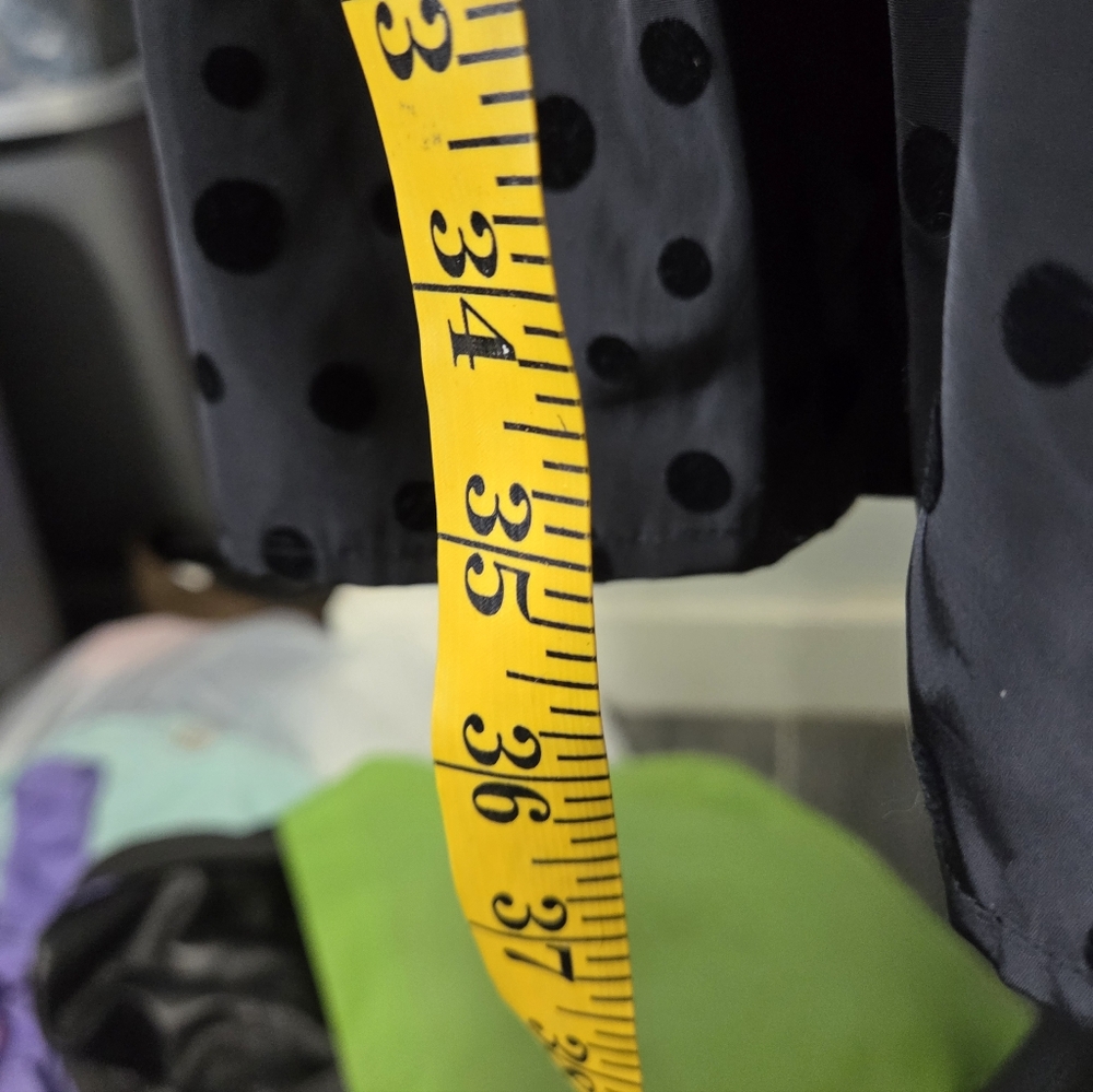 Express Black Polka Dot Dress With Back Zip Closure Large - Picture 6 of 7